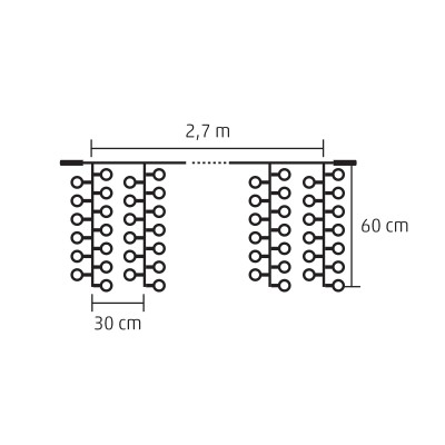 LED-es sorolható cluster fényfüggöny - DLFC 600/WH